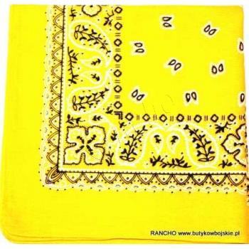 Chusta / bandamka bawełna duża 60 cm Żółta