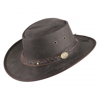 SPRINGBROOK BROWN kapelusz skórzany 5H86 by SCIPPIS AUSTRALIA