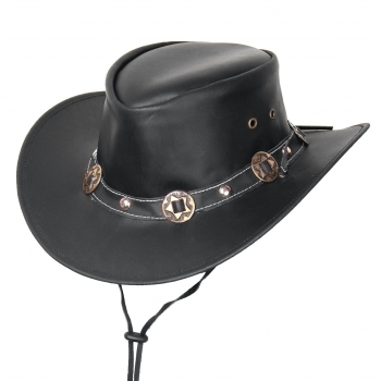 CONCHO BLACK  kapelusz skórzany 5H95 by SCIPPIS AUSTRALIA