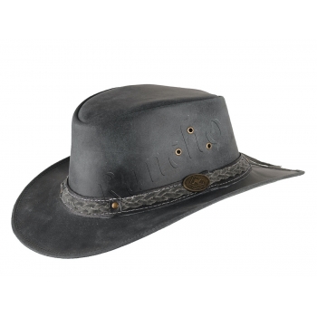 WILLIAMS BLACK kapelusz skórzany 5H88 by SCIPPIS AUSTRALIA