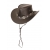 CONCHO BROWN  kapelusz skórzany 5H95 by SCIPPIS AUSTRALIA