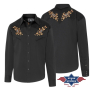 Koszula western / country HOGAN BLACK Stars&Stripes